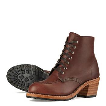 Red Wing Heritage Clara - Hnede Kotnikove Cizmy Damske, RW439SK